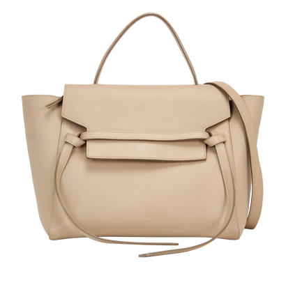 Mini Belt Bag, &pound;495, Handbags, Taupe, Leather, Front view